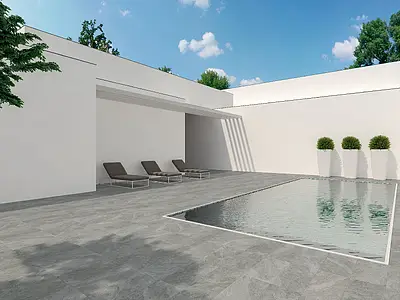 Background tile, Effect stone,slate, Color grey, Unglazed porcelain stoneware, 30x60.4 cm, Finish antislip