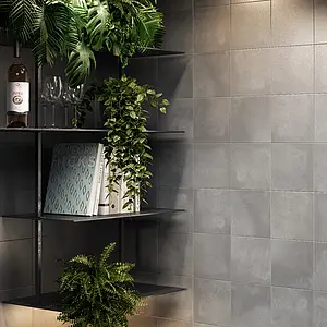 Bakgrundskakel, Textur betong, Färg grå, Glaserad granitkeramik, 20x20 cm, Yta matt