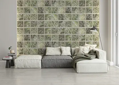 Background tile, Color green, Ceramics, 25x75 cm, Finish matte