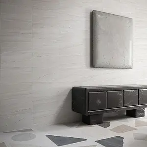 Grundflise, Effekt kvartsit, Farve beige,hvid, Glaseret porcelænsstentøj, 30x60 cm, Overflade skridsikker