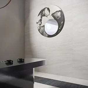 Grundflise, Effekt kvartsit, Farve beige,hvid, Glaseret porcelænsstentøj, 60x119.8 cm, Overflade skridsikker