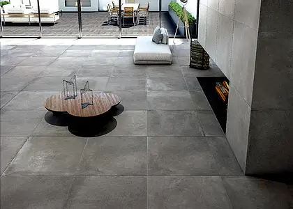 Basistegels, Effect betonlook, Kleur grijze, Ongeglazuurd porseleinen steengoed, 60x60 cm, Oppervlak mat