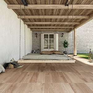 Grundflise, Effekt træ, Farve brun, Glaseret porcelænsstentøj, 20x80 cm, Overflade mat