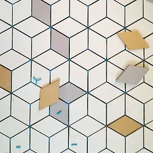 Mosaik, Unglasiertes Feinsteinzeug, 28x40 cm, Oberfläche rutschfeste