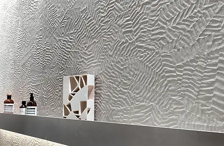 Bakgrunnsflis, Farge grå, Stil patchwork, Keramikk, 80x160 cm, Overflate matt