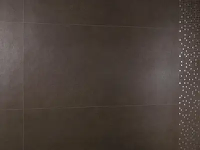 Piastrella di fondo, Effetto unicolore, Colore marrone, Ceramica, 80x160 cm, Superficie opaca