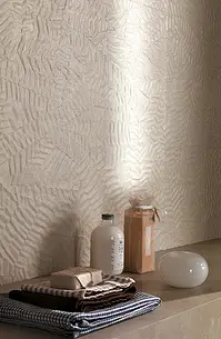 Grundflise, Farve beige, Stil patchwork, Keramik, 80x160 cm, Overflade mat