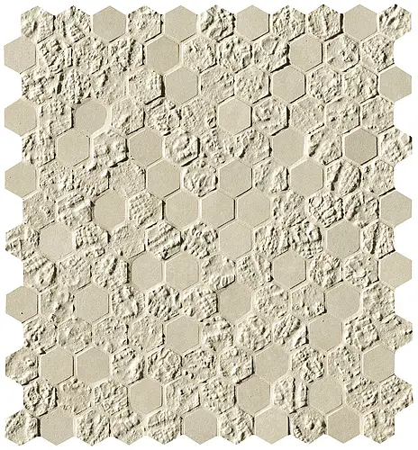FAP Ceramiche, Bloom, fOYU_BloomBeigePrintEsagonoMosaico