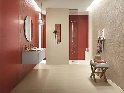 Unicolor,Badezimmer,Rote