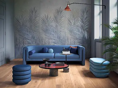 Bakgrunnsflis, Farge marineblå,grå, Uglasert porselenssteintøy, 120x278 cm, Overflate matt