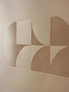 Background tile, Effect unicolor, Color beige, Ceramics, 25x75 cm, Finish matte