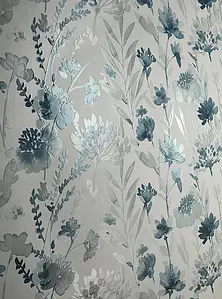 Bakgrunnsflis, Farge marineblå,hvit, Stil håndlaget, Keramikk, 50x120 cm, Overflate matt
