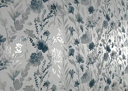 Bakgrunnsflis, Farge marineblå,hvit, Stil håndlaget, Keramikk, 50x120 cm, Overflate matt