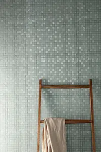 Mosaic tile, Effect unicolor, Color green, Ceramics, 30.5x30.5 cm, Finish matte