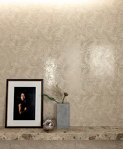 Bakgrunnsflis, Farge beige, Stil håndlaget, Keramikk, 50x120 cm, Overflate matt