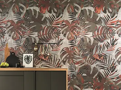 Bakgrundskakel, Färg flerfärgade, Stil hanverksmässig, Kakel, 80x160 cm, Yta matt