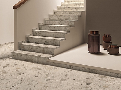 Background tile, Effect stone,ceppo di gré, Color grey,white, Unglazed porcelain stoneware, 80x80 cm, Finish antislip