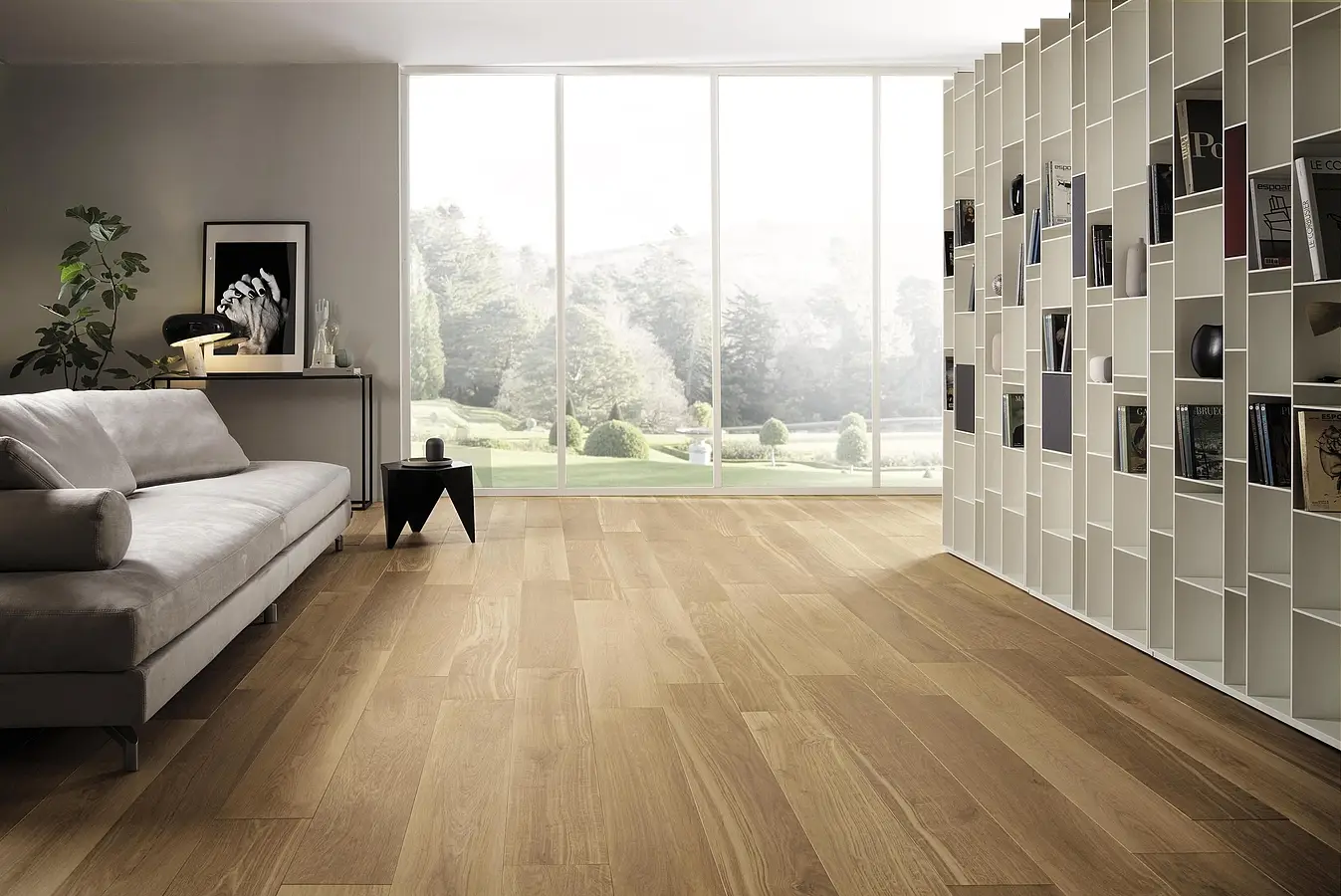 Background tile, Effect wood, Color brown, Unglazed porcelain stoneware, 20x120 cm, Finish matte