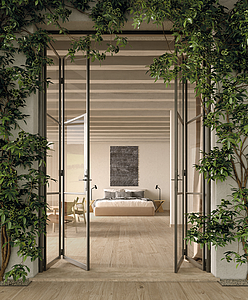 Background tile, Effect wood, Color beige,white, Unglazed porcelain stoneware, 20x120 cm, Finish matte