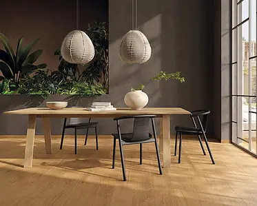 Carrelage, Effet bois, Teinte beige, Grès cérame non-émaillé, 20x120 cm, Surface mate