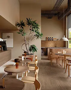 Background tile, Effect wood, Color brown, Unglazed porcelain stoneware, 20x120 cm, Finish matte