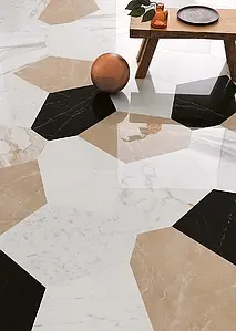 Decoratief element, Effect steenlook,carrara, Kleur witte, Ongeglazuurd porseleinen steengoed, 37x52 cm, Oppervlak gepolijst