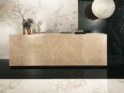 Effect stone, Color beige, Background tile, Ceramics, 50x120 cm, Finish glossy