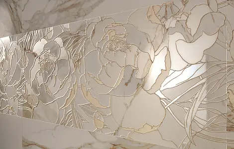 Décor, Effet pierre,calacatta,autres types de marbre, Teinte multicolore, Céramique, 100x120 cm, Surface brillante