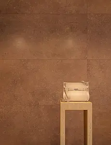 Piastrella di fondo, Effetto metallo, Colore marrone, Ceramica, 80x160 cm, Superficie opaca