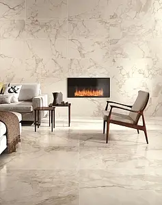 Effect stone, Color white, Background tile, Ceramics, 25x75 cm, Finish matte