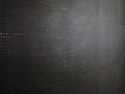 Bakgrunnsflis, Farge svart, Uglasert porselenssteintøy, 40x80 cm, Overflate matt
