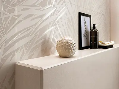 ﻿Ćwierćwałek, Kolor biały, Ceramika, 1x80 cm, Powierzchnia matowa