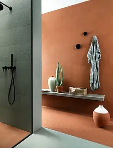 Basistegels, Effect terracotta-look, Kleur bruine,oranje, Keramiek, 30.5x91.5 cm, Oppervlak mat