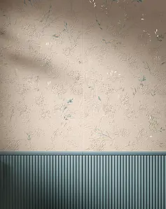 Grundflise, Effekt ensfarvet, Farve himmelblå, Stil træpanel, Keramik, 50x120 cm, Overflade mat