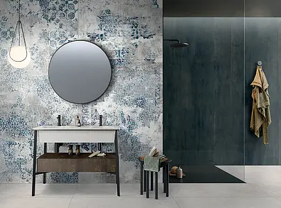 Farve grå, Grundflise, Glaseret porcelænsstentøj, 120x280 cm, Overflade skridsikker