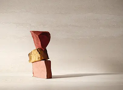 Carrelage, Effet calcaire, Teinte beige, Grès cérame non-émaillé, 120x280 cm, Surface antidérapante