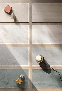 Bakgrundskakel, Textur kalksten, Färg beige, Oglaserad granitkeramik, 60x120 cm, Yta halksäker