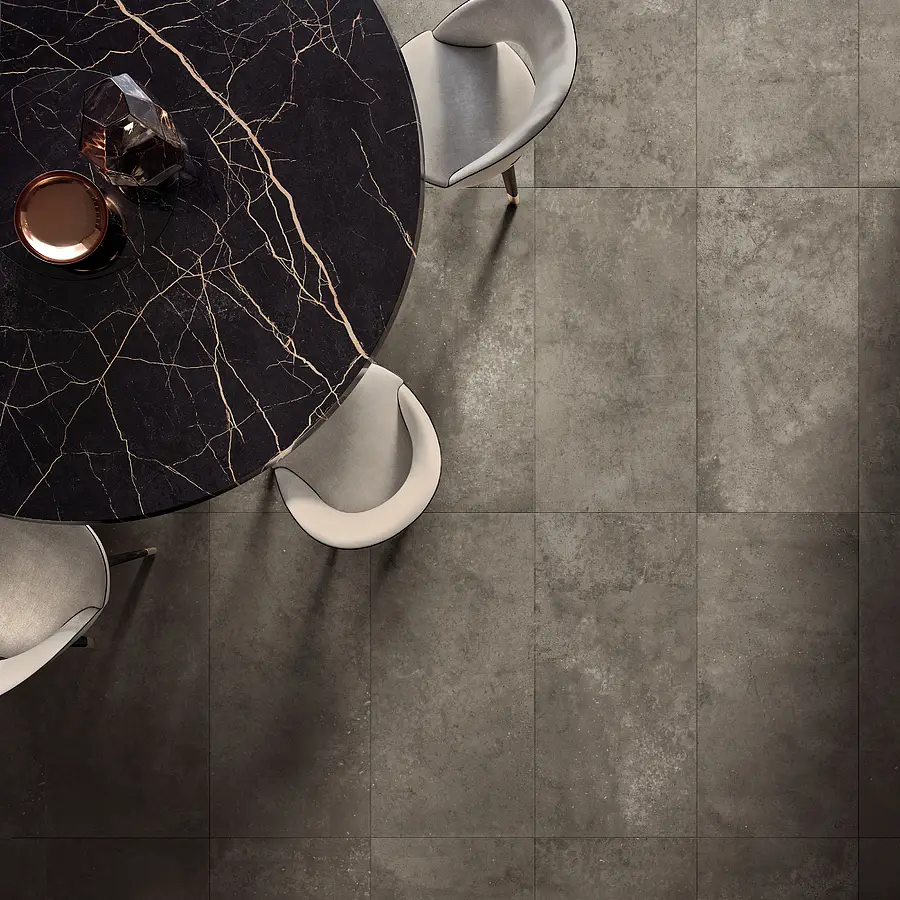 Background tile, Effect concrete, Color brown, Unglazed porcelain stoneware, 60x120 cm, Finish antislip