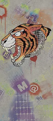 Flaviker Ceramiche, Hyper, PF60003188_HYPER DEC.TIGER SILVER