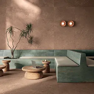 Background tile, Effect other stones, Color brown, Unglazed porcelain stoneware, 120x120 cm, Finish antislip