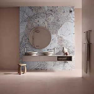 Grundflise, Effekt harpiks, Farve lyserød, Uglaseret porcelænsstentøj, 120x280 cm, Overflade skridsikker
