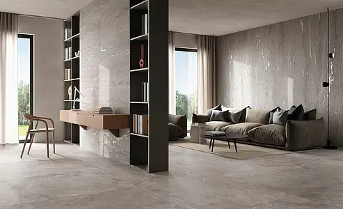 Background tile, Effect other stones, Color grey, Unglazed porcelain stoneware, 60x120 cm, Finish antislip