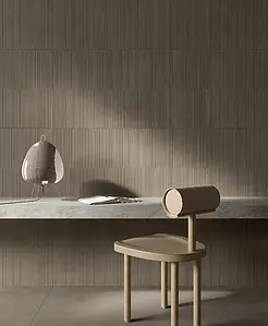 Grundflise, Effekt beton, Farve brun, Uglaseret porcelænsstentøj, 120x120 cm, Overflade skridsikker