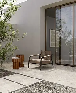 Background tile, Effect other stones, Color beige, Unglazed porcelain stoneware, 60x120 cm, Finish antislip