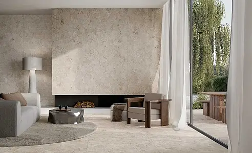 Background tile, Effect other stones, Color beige, Unglazed porcelain stoneware, 120x120 cm, Finish antislip