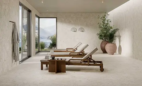 Background tile, Effect other stones, Color beige, Unglazed porcelain stoneware, 120x120 cm, Finish antislip