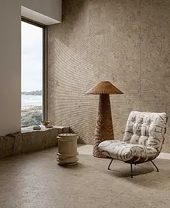 Background tile, Effect other stones, Color brown, Unglazed porcelain stoneware, 60x120 cm, Finish Textured