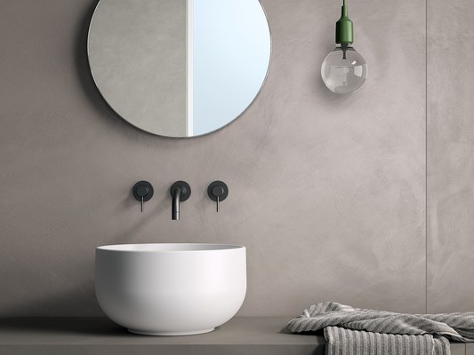 Res Art Feinsteinzeuges hergestellt von Ceramica Fondovalle, 1, Optik harz,unicolor