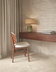 Background tile, Effect stone,travertine, Color beige, Unglazed porcelain stoneware, 60x120 cm, Finish left_menu_relefnaya