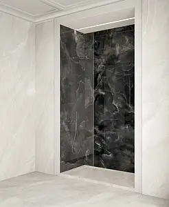 Background tile, Effect slate, Color white, Unglazed porcelain stoneware, 120x278 cm, Finish antislip